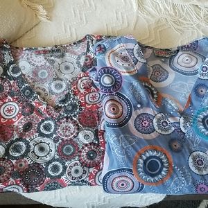 Womens plus scrub tops